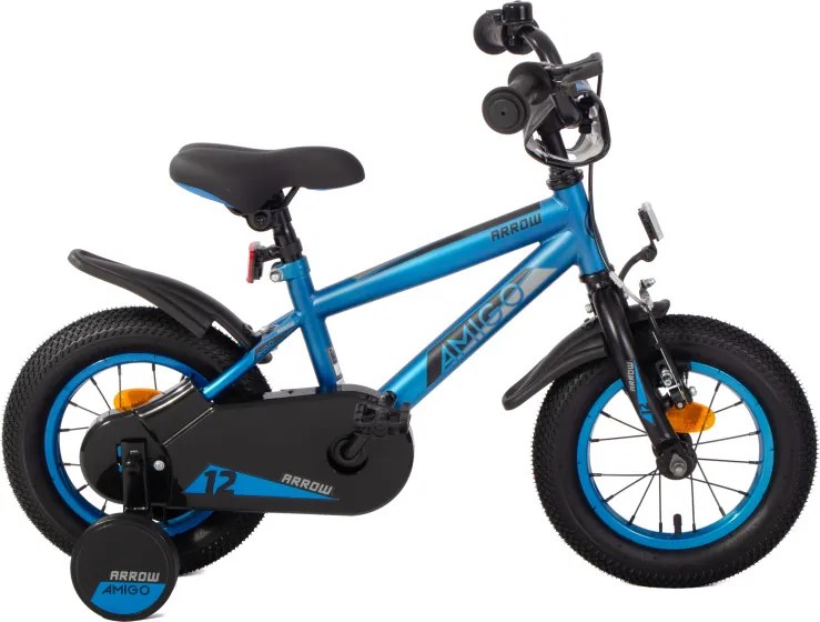 Arrow 12 Inch 22 cm Boys Coaster Brake BlueBlackAMIGO