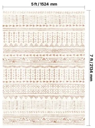 VEVOR Large Area Rug 5x7 ft Anti-Skid and Tear-Resistant Floor Mat Modern Beige