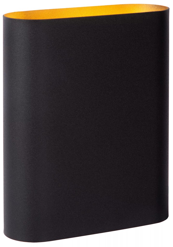 Φωτιστικό Επίτοιχο Lucide 12222-02-30 OVALIS Μαύρο Ματ (Black Mat)|Χρυσό Χρώμα (Gold Coloured)