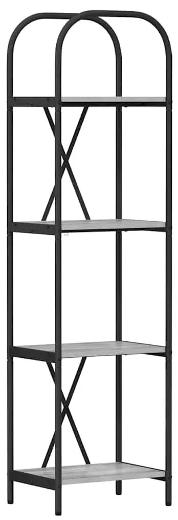 vidaXL Ράφι Βιβλίων Γκρι sonoma 40 x 30 x 146 εκ Επεξεργασμένο ξύλο