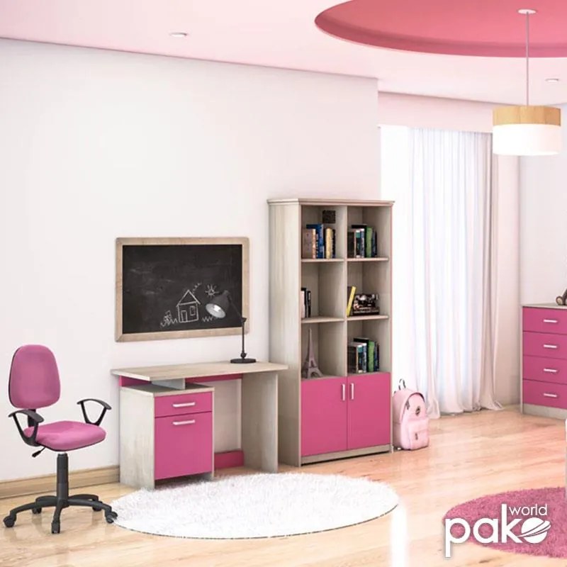 Γραφείο εργασίας Looney χρώμα castillo-ροζ 100x55x75εκ 100x55x75 εκ.