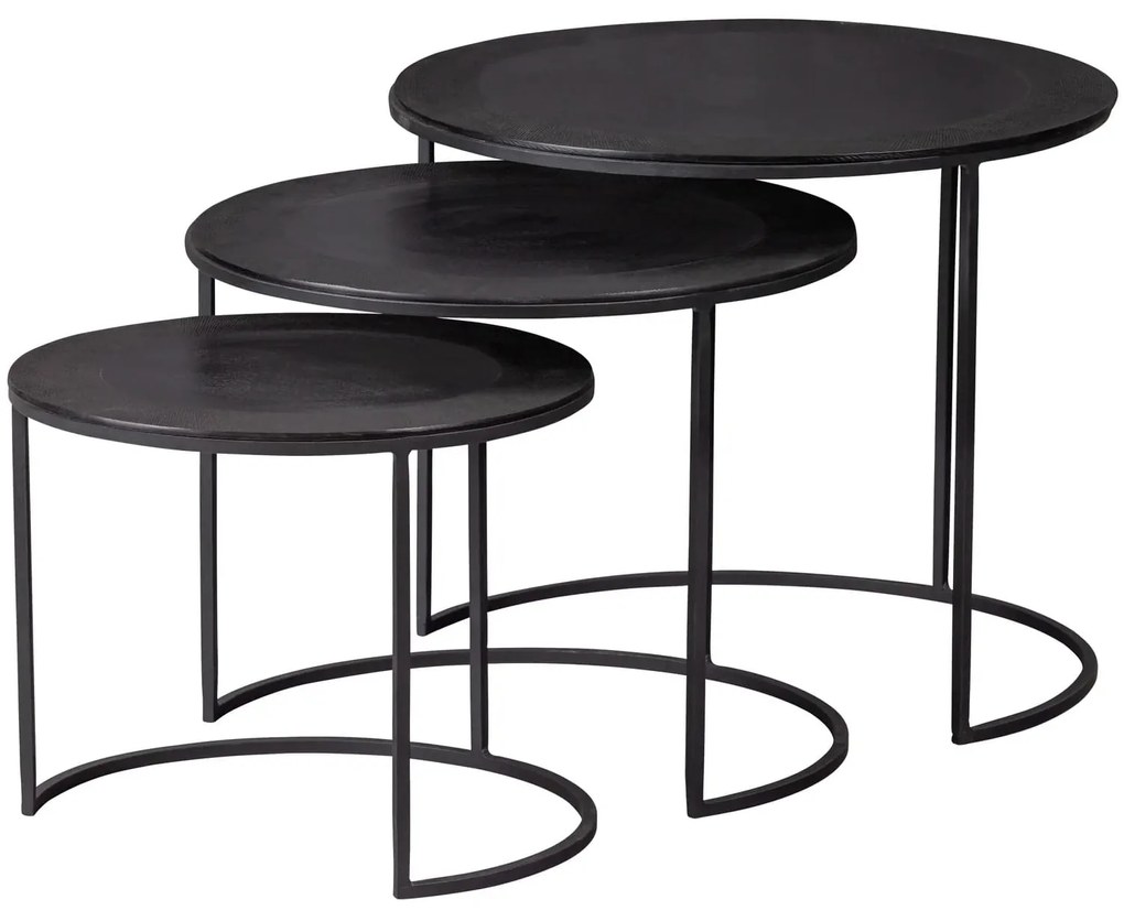 Side Table DE EEKHOORN Set of 3 - janna sidetable metal dark brown 377424-B-K5