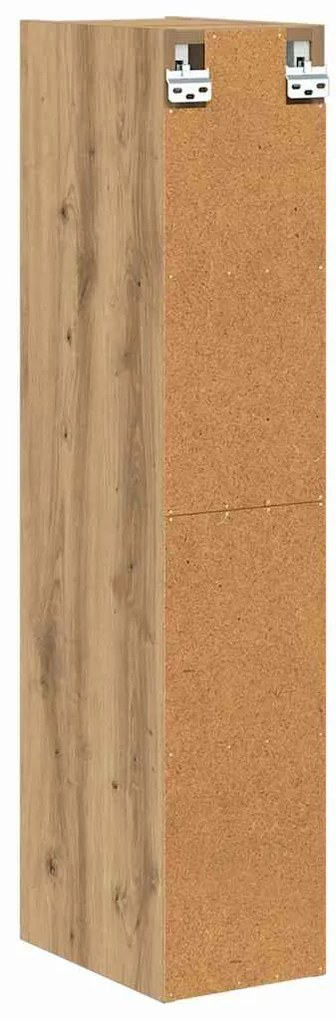 vidaXL Κρεμαστό ντουλάπι με αποθήκευση Artisan Oak 20 x 29,5 x 100 εκ.
