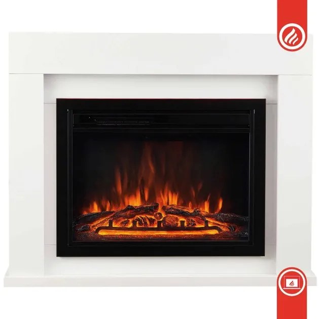 Ηλεκτρικό Τζάκι Επιδαπέδιο 2000W Λευκό MDF Kaminio Matti K-E01-M01-W Sieline-K-E01-M01-W-Λευκό K-E01-M01-W