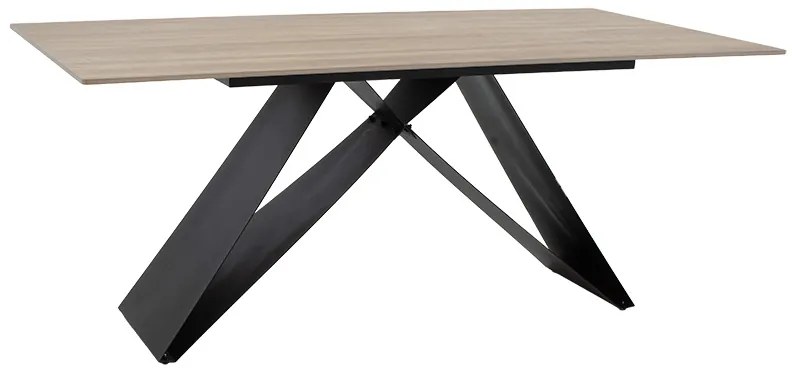 Τραπέζι Sabrina  sintered stone sonoma-μαύρο 180x90x75εκ - ΚΩΔ:029-000143