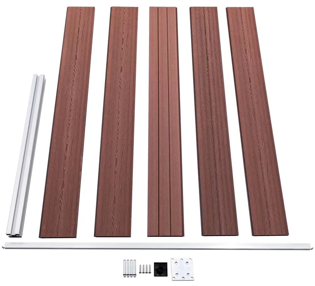 vidaXL Πάνελ Περίφραξης Καφέ 175 x 105 εκ. από WPC