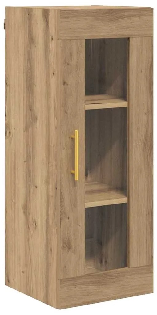 vidaXL Highboard 2 pcs Artisan Oak Γυαλί
