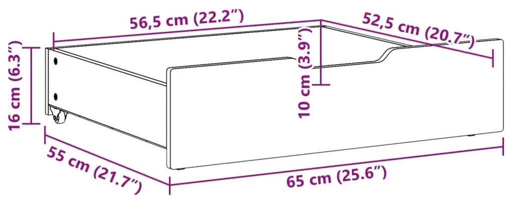 ΣΥΡΤΑΡΙΑ ΚΡΕΒΑΤΙΟΥ 2 ΤΕΜ ΛΕΥΚΟ 65X55X16 ΕΚ. ΜΑΣΙΦ ΞΥΛΟ ΠΕΥΚΟΥ 850936