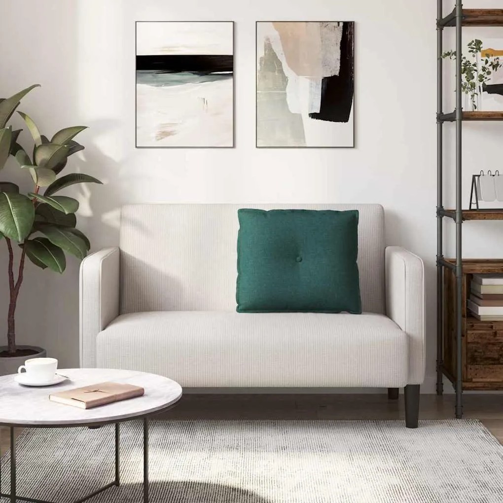 vidaXL Μαξιλάρι Πλάτης Σκούρο Πράσινο 60 x 19 x 50 εκ ύφασμα