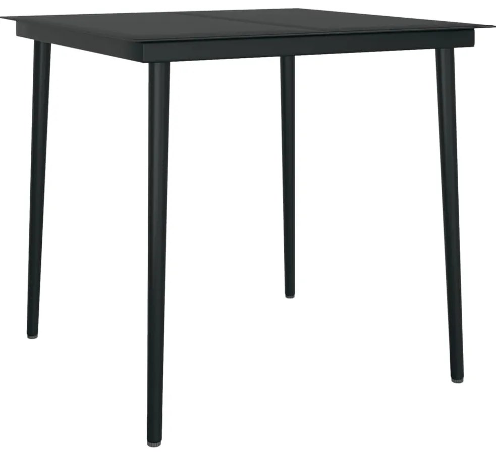 vidaXL Σετ Τραπεζαρίας Κήπου 3 Τεμαχίων Καφέ και Μαύρο