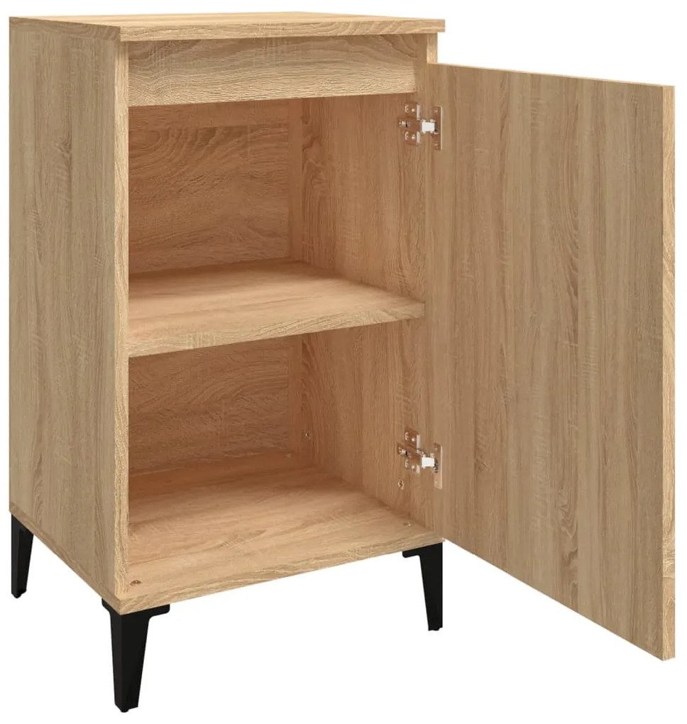 vidaXL Κομοδίνα 2 τεμ. Sonoma Δρυς 40x35x70 εκ. από Επεξεργασμένο Ξύλο