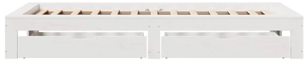 vidaXL Σκελετός Κρεβ. Χωρίς Στρώμα Λευκό 90x190 εκ Μασίφ Πεύκο