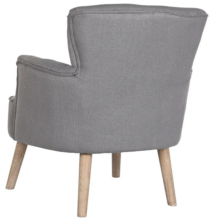 Πολυθρόνα DKD Home Decor Έλατο πολυεστέρας Σκούρο γκρίζο (66 x 70 x 88 cm)