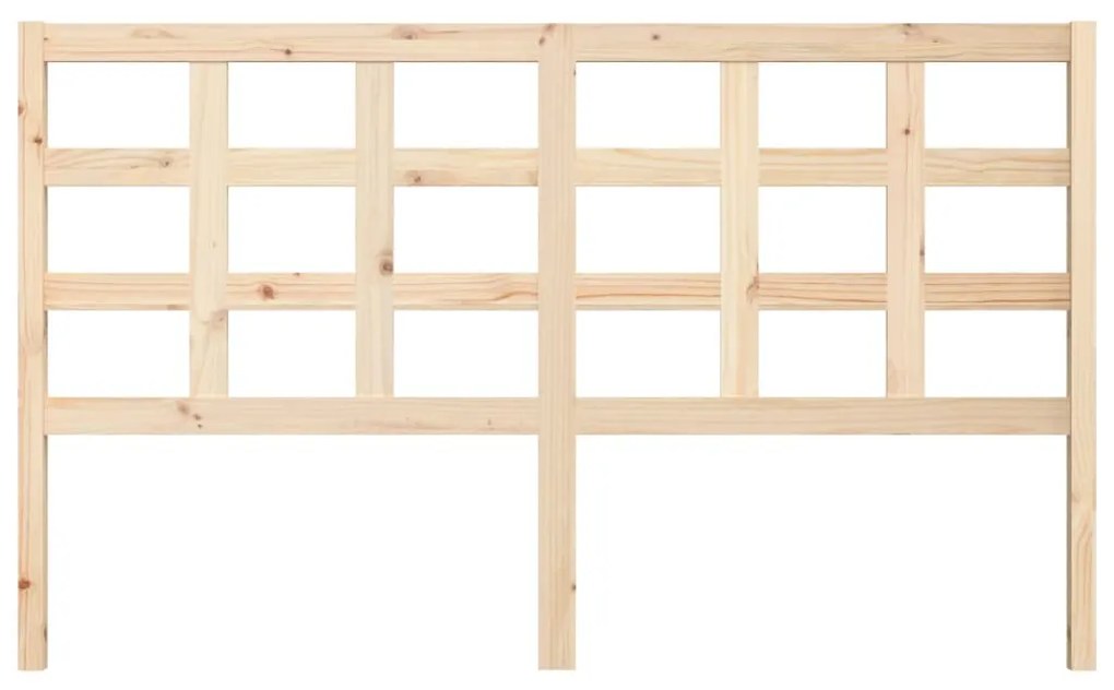 vidaXL Κεφαλάρι Κρεβατιού 165,5x4x100 εκ. από Μασίφ Ξύλο Πεύκου