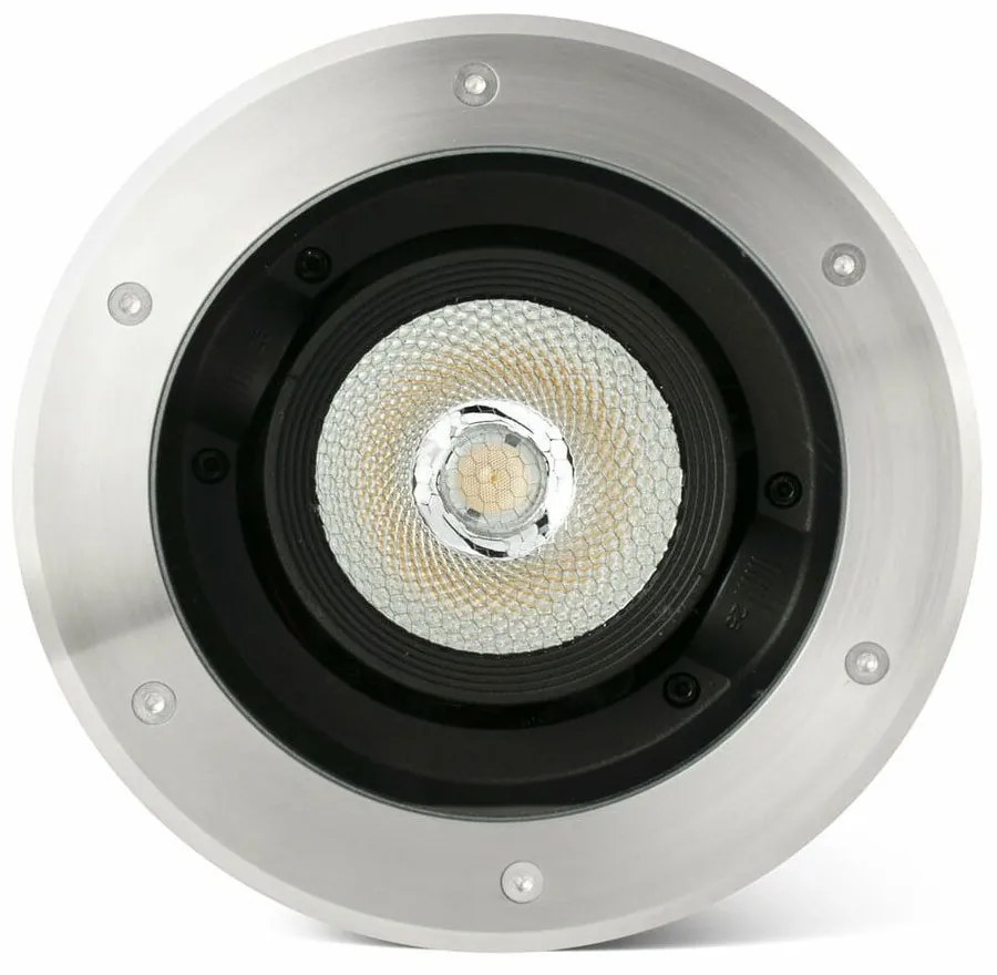 Φωτιστικό Δαπέδου Χωνευτό Geiser 260 LED 29W 3000K 38° IP67 26x26,5cm Satin Stainless Faro Barcelona