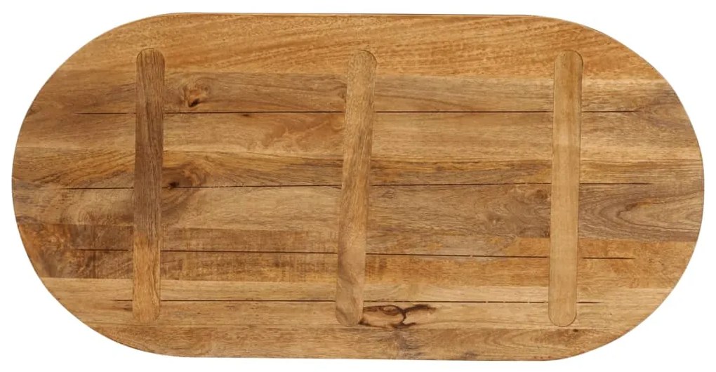 vidaXL Επιφάνεια Τραπεζιού Οβάλ 140x60x3,8 εκ. Μασίφ Ξύλο Μάνγκο