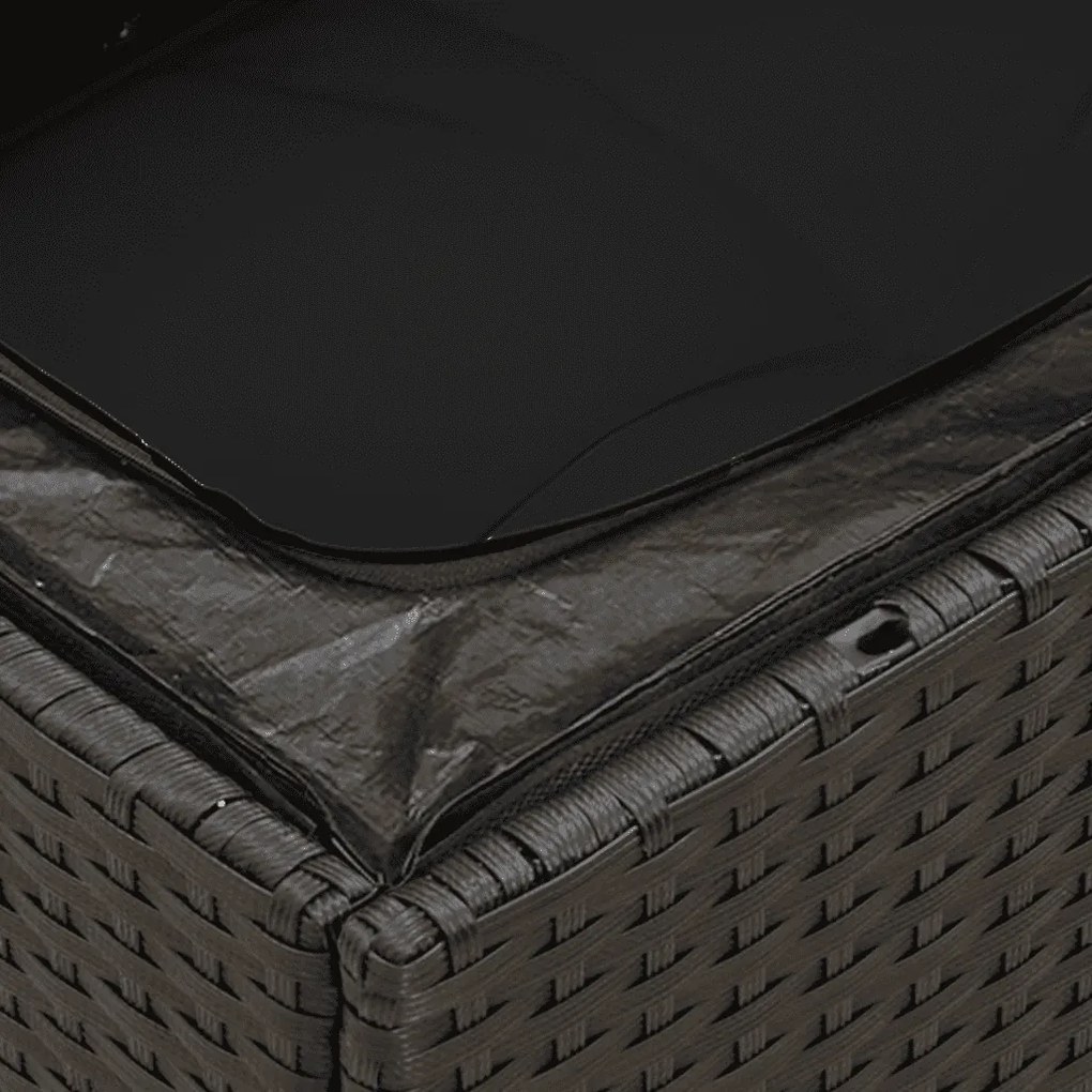 vidaXL Patio Sofa Set 8-θέσια Black