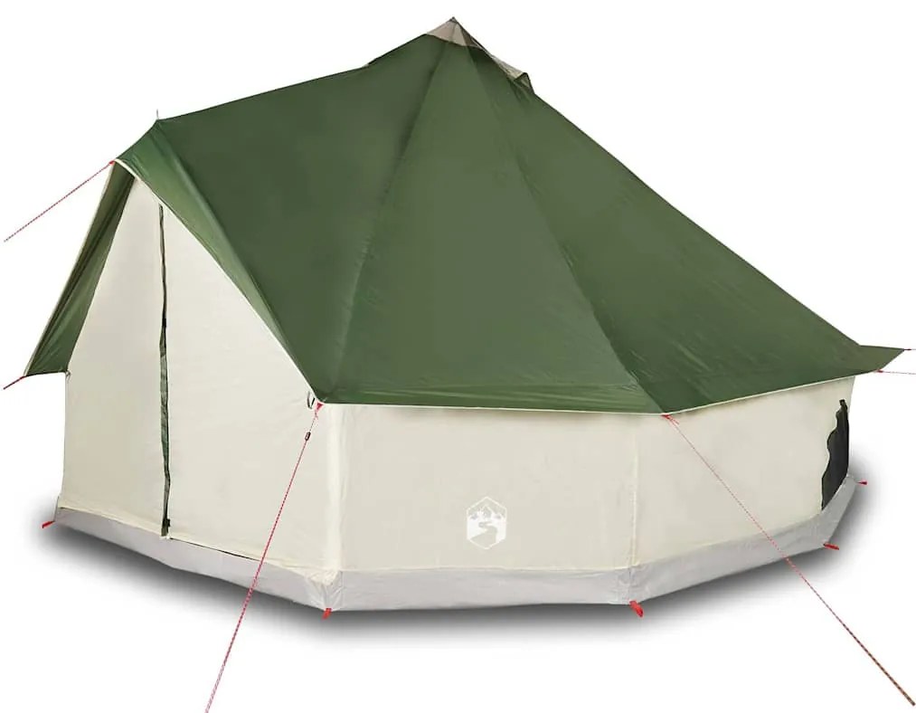 vidaXL Σκηνή Οικογενειακή Tipi 12 Ατόμων Αδιάβροχη Πράσινη