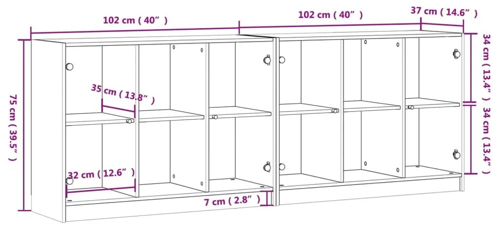 ΒΙΒΛΙΟΘΗΚΗ ΜΕ ΠΟΡΤΕΣ ΛΕΥΚΗ 204X37X75 ΕΚ. ΑΠΟ ΕΠΕΞΕΡΓ. ΞΥΛΟ 3206531