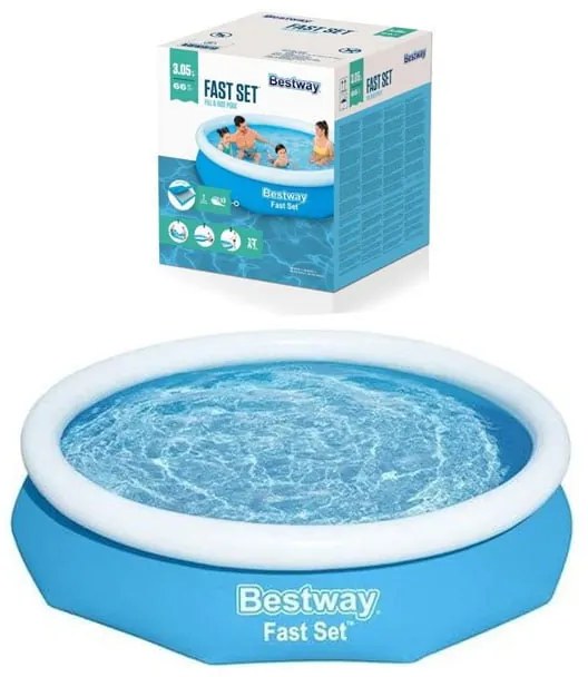 Bestway Πισίνα PVC Φουσκωτή 66cm x 3.05m #57456 - Bestway pool