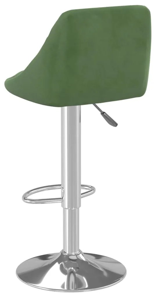 vidaXL Σκαμπό Μπαρ Σκούρο Πράσινο Βελούδινο