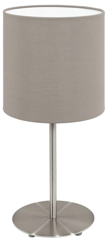 Φωτιστικό Επιτραπέζιο Pasteri 31595 Taupe Eglo Metal, Fabric