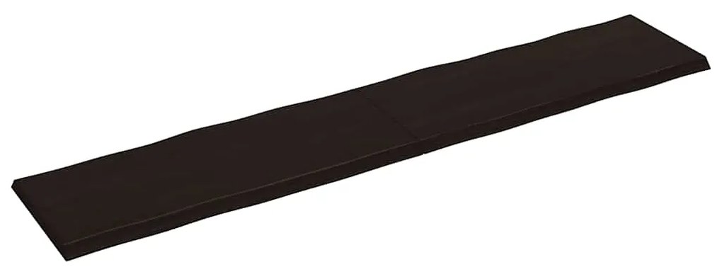vidaXL Επιφ Τραπεζιού Αν Καφέ 200x40x(2-4)εκ.Ακατέργ. Μασίφ Ξύλο Δρυός