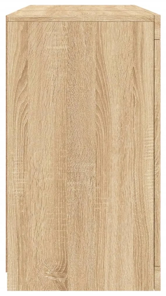 vidaXL Μπουφές με LED Sonoma Δρυς 123 x 37 x 67 εκ.