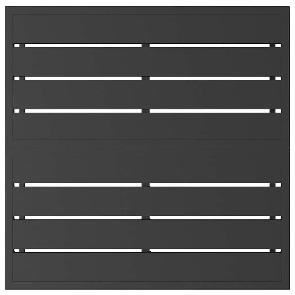 vidaXL Εξωτερικά Έπιπλα Μαύρο 70 x 70 x 32 εκ Μέταλλο