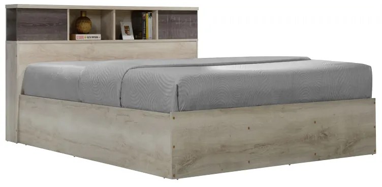 Κρεβάτι OLYMPUS pakoworld σε χρώμα castilo oak 140x200εκ