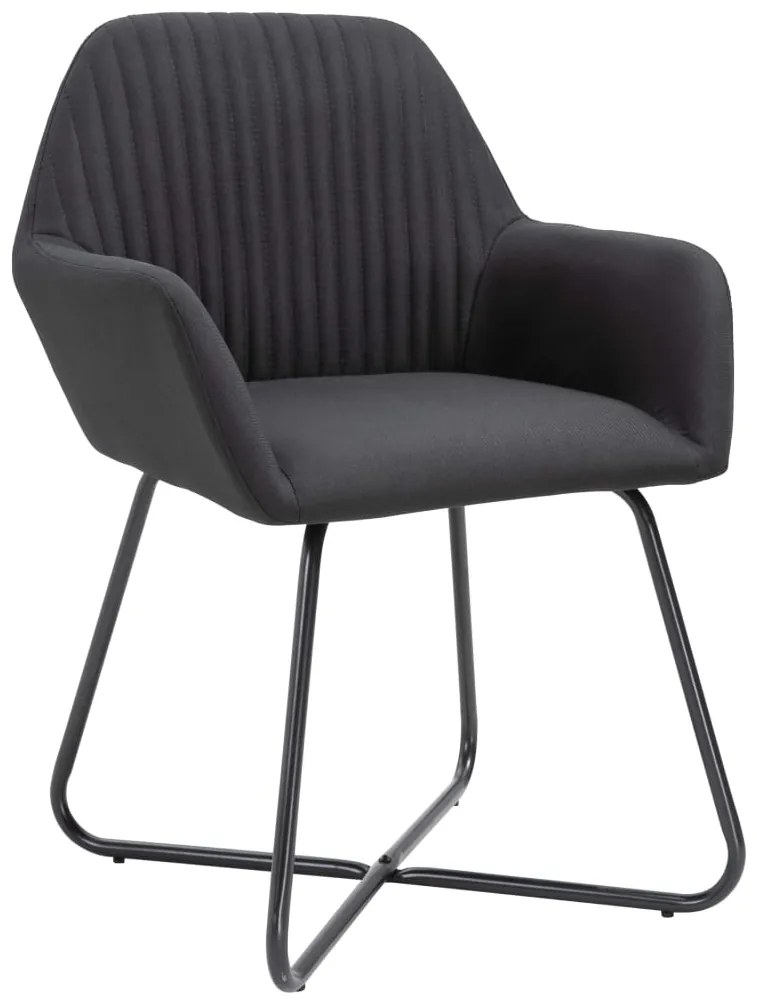 vidaXL Καρέκλες Τραπεζαρίας 6 τεμ. Μαύρες Υφασμάτινες