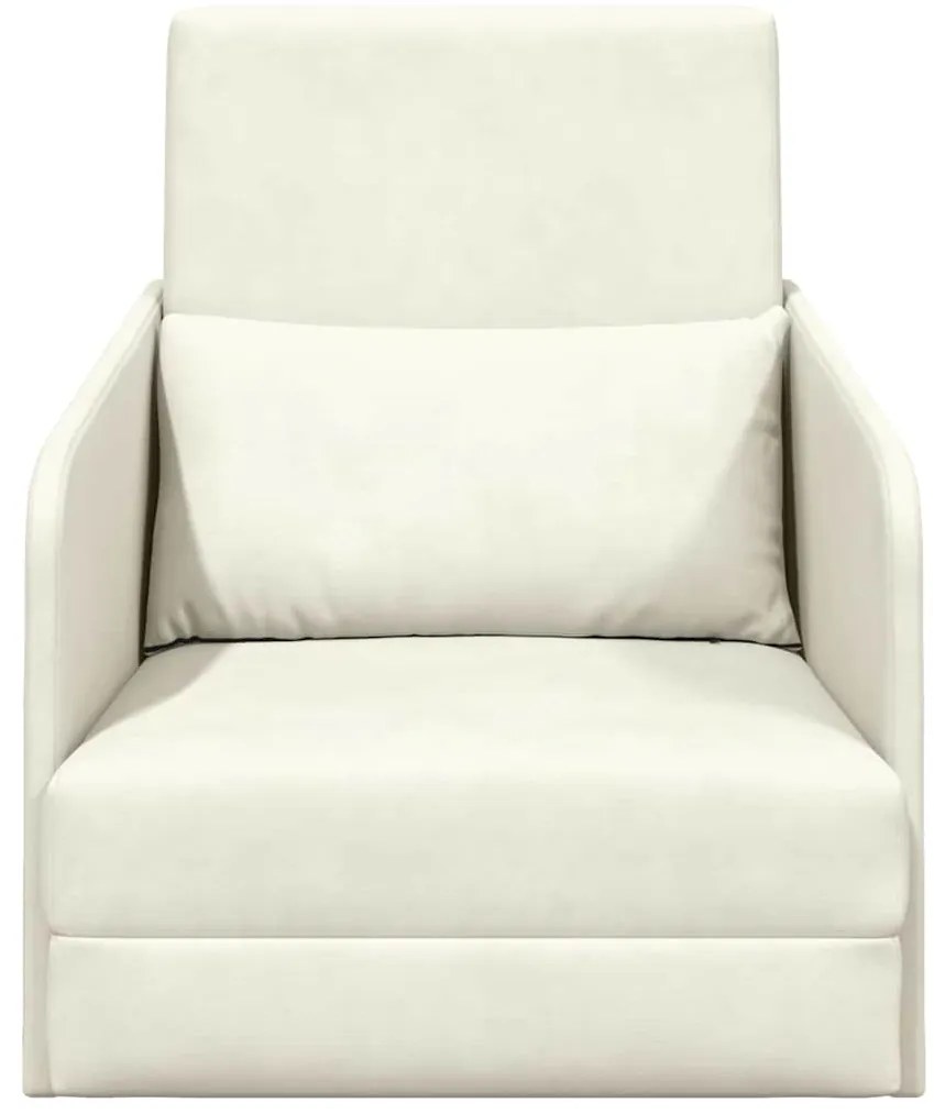 vidaXL Κρεβάτι καναπές Κρεμ 65 x 80 x 83 εκ. Βελούδο