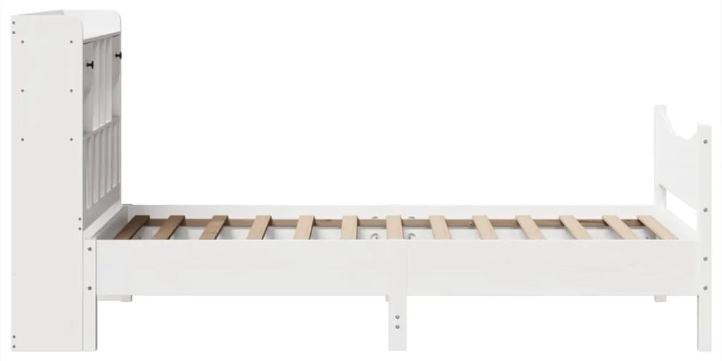 vidaXL Σκελετός Κρεβ. Χωρίς Στρώμα Λευκό 75x190 εκ Μασίφ Πεύκο