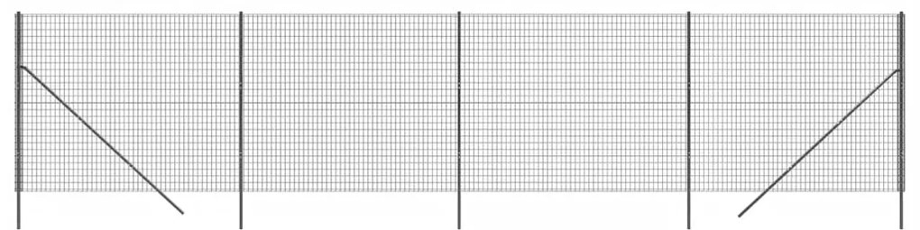 vidaXL Συρματόπλεγμα Περίφραξης Ανθρακί 1,4x10 μ. Γαλβανισμένο Ατσάλι