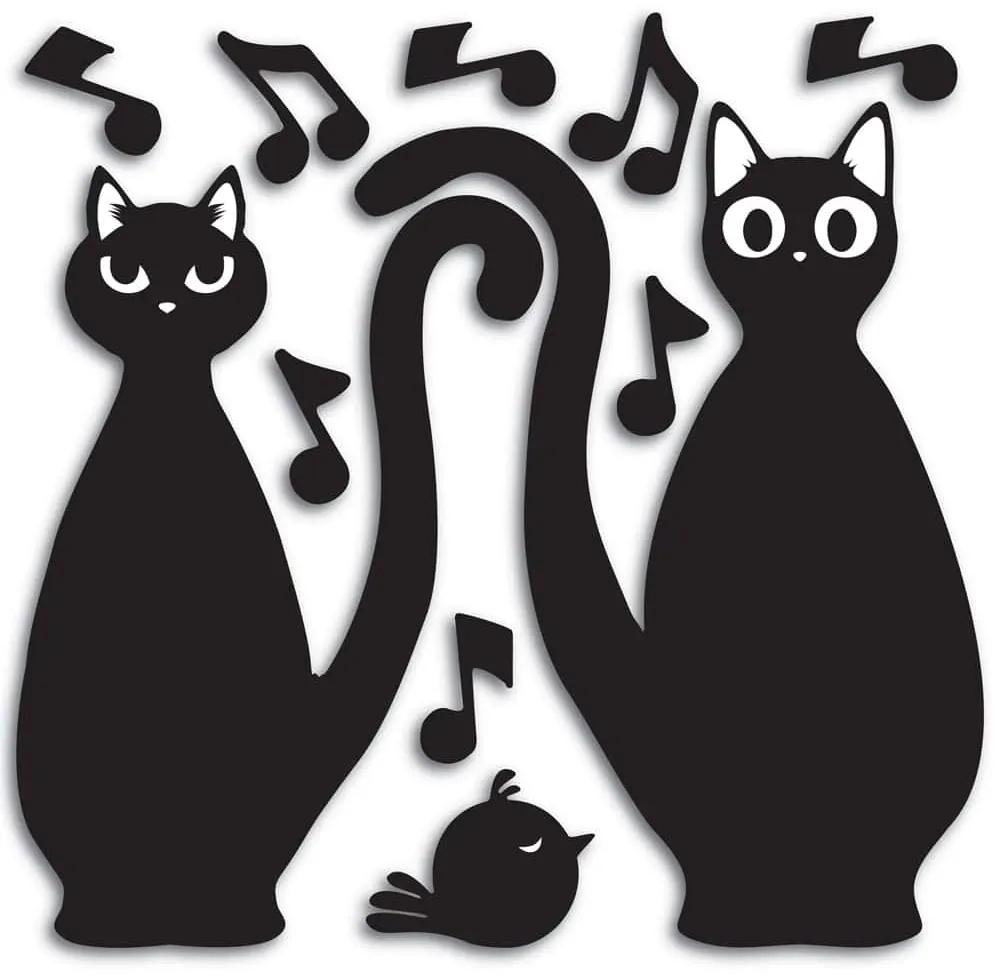 Cats Silhouettes αφρώδη αυτοκόλλητα τοίχου  M (54511) - 54511