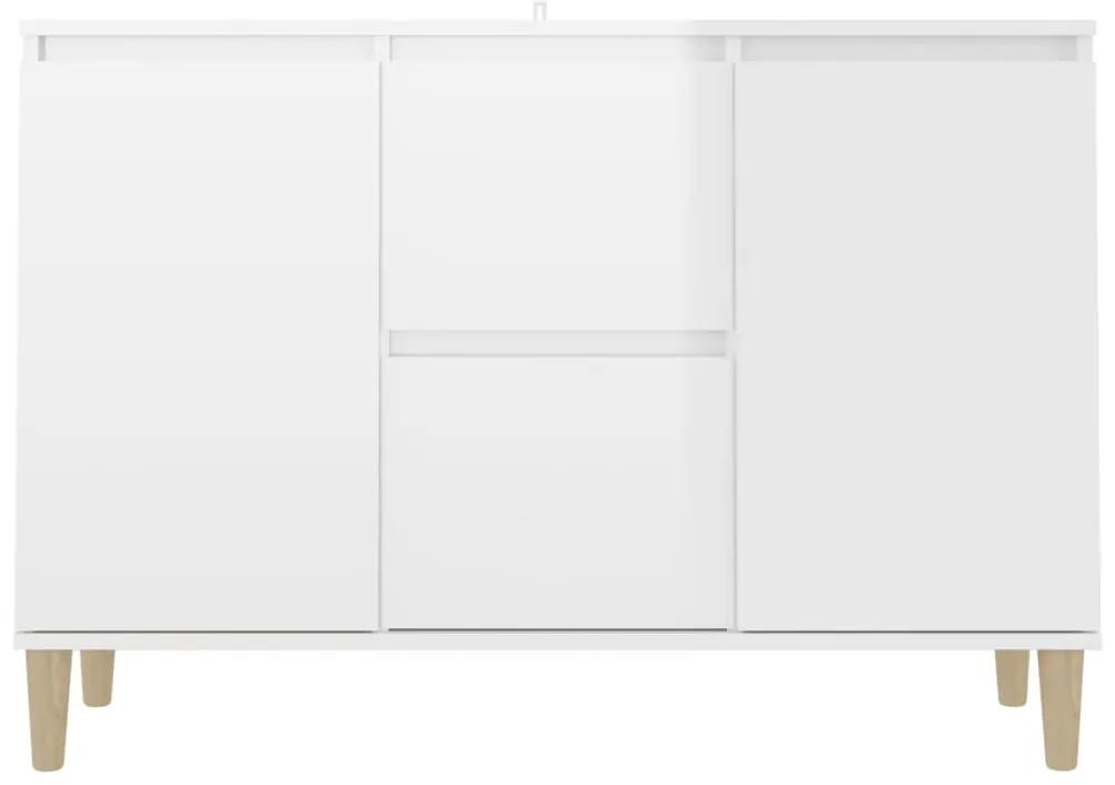 vidaXL Ραφιέρα Γυαλιστερή Λευκή 103,5 x 35 x 70 εκ. από Μοριοσανίδα