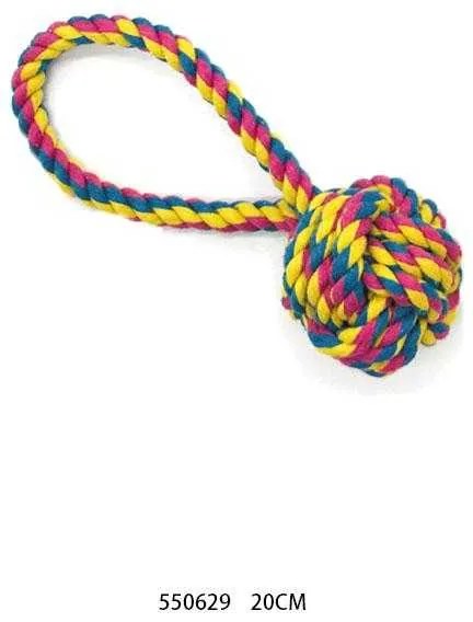 Παιχνίδι σκύλου σχοινί με μπάλα - 20cm - 12pcs - 550629