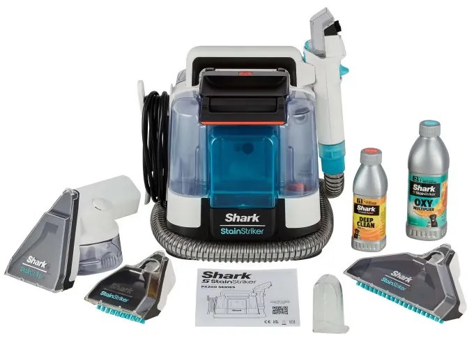 Ηλεκτρική σκούπα λεκέδων Shark StainStriker PX200EUT, 450W, 0.72 L, φορητή, εύκαμπτος σωλήνας, 5 εξαρτήματα, λευκό