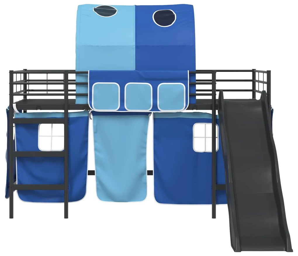 vidaXL Μαύρο και μπλε 90 x 200 cm