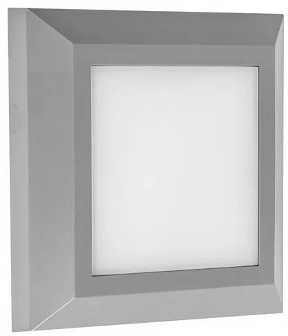 Απλίκα Φωτιστικό Τοίχου LED 3W 3CCT IP65 25x25cm Slim Pro Eurolamp-145-52086-Γκρι 145-52086
