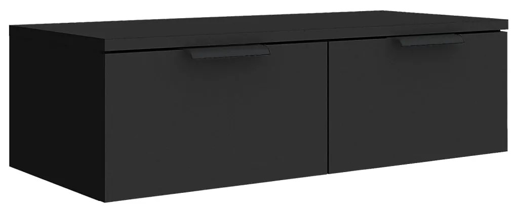 vidaXL Ντουλάπι Τοίχου Μαύρο 68 x 30 x 20 εκ. από Επεξεργασμένο Ξύλο