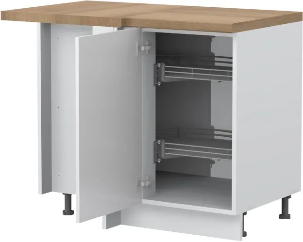 Επιδαπέδιο γωνιακό ντουλάπι Tahoma R-UG-1KZA-Λευκό ματ - 109.00Χ64.00Χ88.00cm