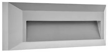 Απλίκα Τοίχου Ορθογώνια LED 2.5W 3CCT Μισό Πλαστικό IP65 ΦOS_ME-21-5101-10-Γκρι 21-5101-10