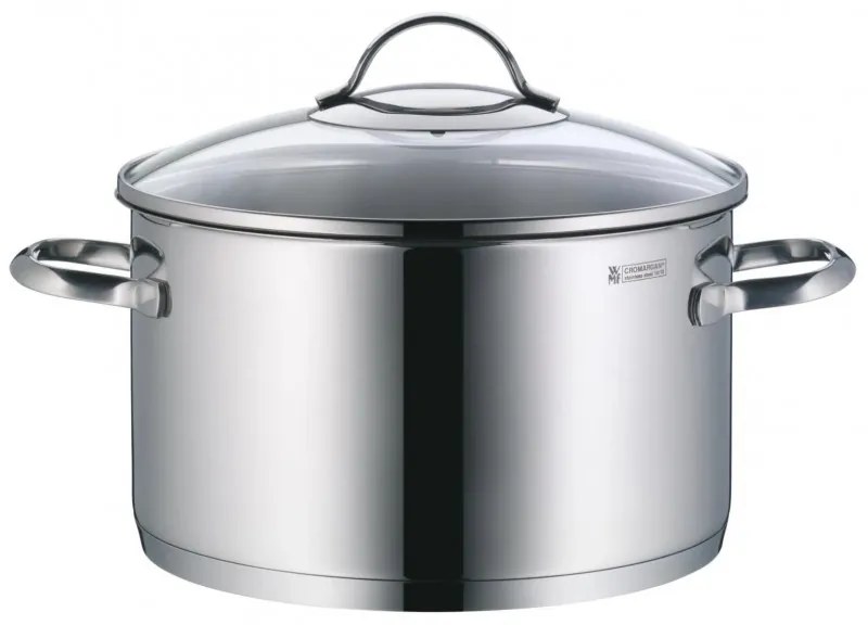 Σετ κατσαρόλες WMF Provence Plus 5, 9 μέρη, Ανοξείδωτο ατσάλι 18/10, Πάτος TransTherm πολλαπλών στρώσεων, Επαγωγή, Ασημί