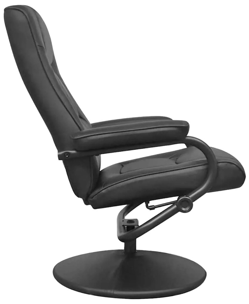 vidaXL Ανακλινόμενη πολυθρόνα Μαύρο 66,5 x 75 x 99 cm Τεχνητό δέρμα