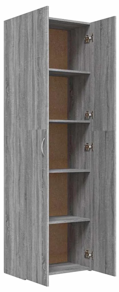 vidaXL Ντουλάπα Γραφείου Γκρι Sonoma 60x32x190 εκ. Επεξεργασμένο Ξύλο