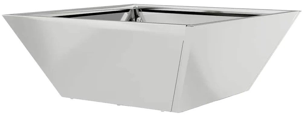vidaXL Γλάστρα Κήπου Ασημί 40 x 40 x 15 cm Επικαλυμμένος Χάλυβας