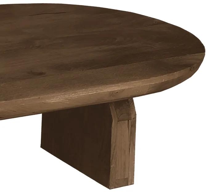 Τραπέζι σαλονιού Kane Inart καφέ μασίφ ξύλο ακακίας 110x72x38εκ