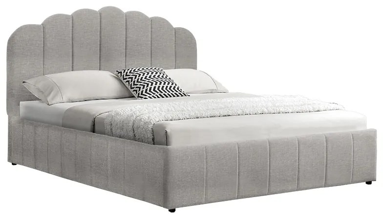 Κρεβάτι διπλό Tatiana  ύφασμα γκρι με αποθηκευτικό χώρο 160x200εκ Model: 234-0
