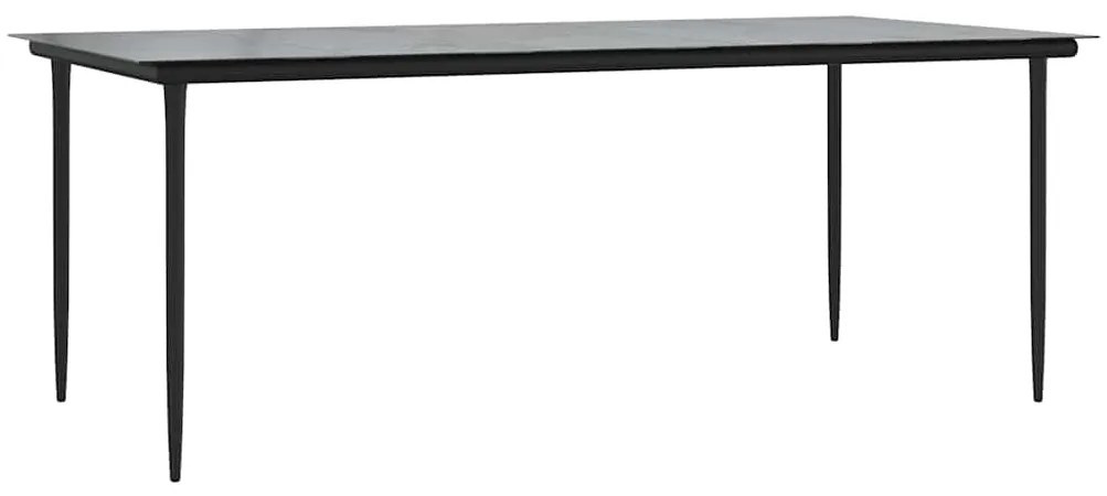 vidaXL Σετ Τραπεζαρίας Κήπου 7 τεμ. Καφέ Συνθ. Ρατάν / Γυαλί Μαξιλάρια